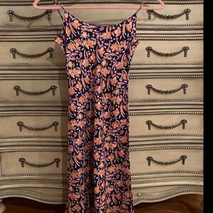 J.Crew  Printed Silky slip dress, Size 00, NWT